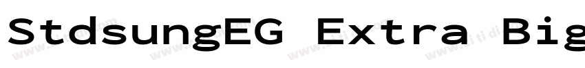 StdsungEG Extra Big5字体转换